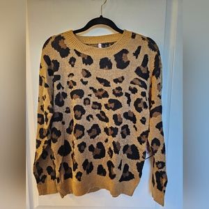 Leopard sweater size large